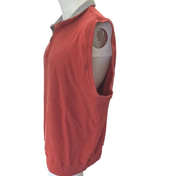 Peter Millar - Men’s 100% Cotton Quarter Zip Vest - Orange - XXL - Picture 3 of 7